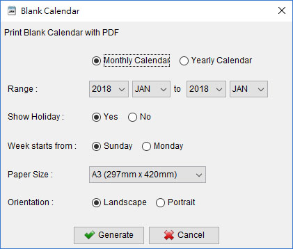 Printable Blank Calendars on Print Blank Calendar   Smart Calendar User Guide