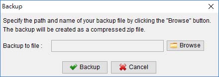 Backup data and settings in EasyBilling