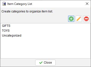 item category list