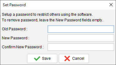 setup a password to block unauthorized use of PhotoPDF software