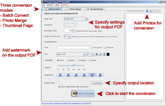 Click to view PhotoPDF Photo to PDF Convertor 3.6.0 screenshot