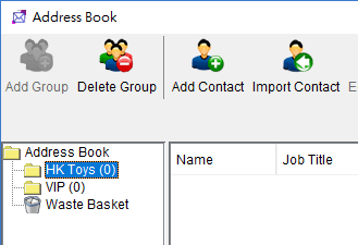 select group in address book