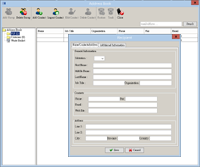 Address Book stores email address and other info