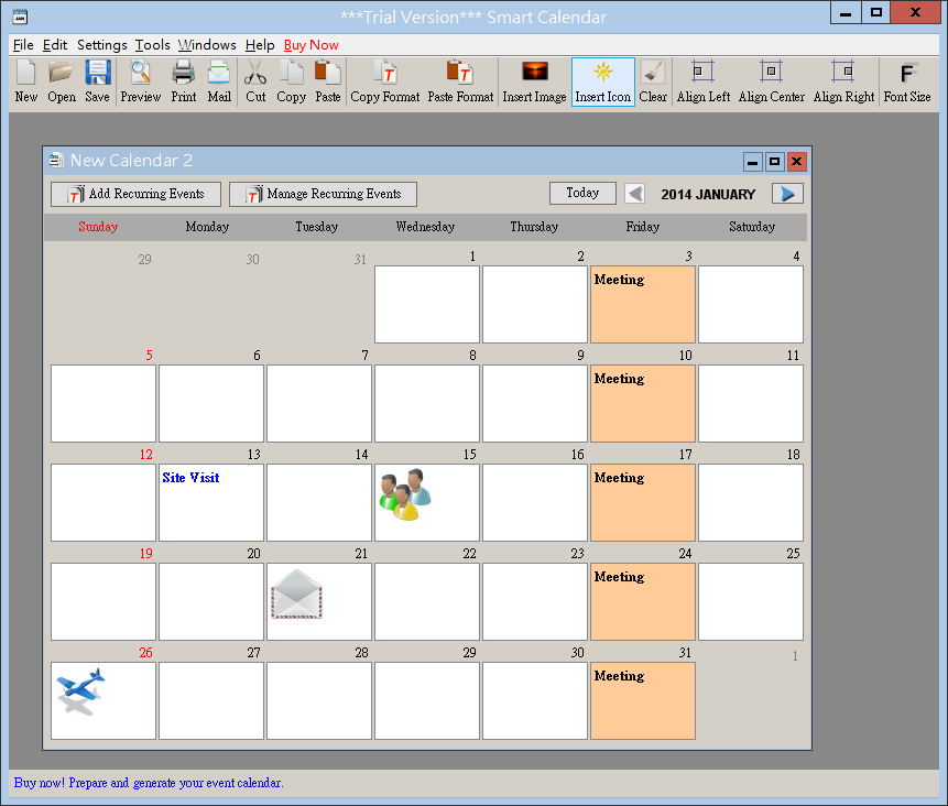Smart Calendar software Prepare and Generate your Event Calendar