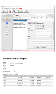 Account Report, Payee Management