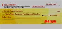 BEA Bank Cheque Printing Sample thumbnail