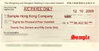 HSBC Bank Cheque Printing Sample thumbnail