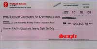 Public Bank Cheque Printing Sample thumbnail