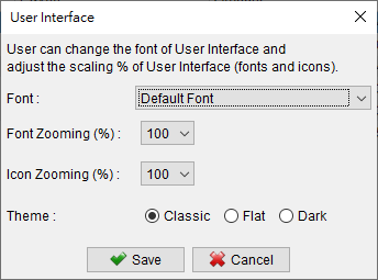 User Interface Settings