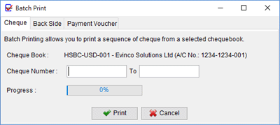 Batch Print Cheque