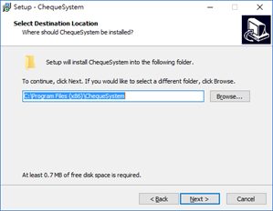 ChequeSystem Install Location