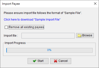 Import Payee Dialog