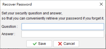 Password Recovery Option