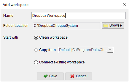 ChequeSystem Dropbox Workspace