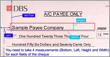 How to Measure and Configure Cheque Layout Fields in ChequeSystem 2 Cheque Layout Field Measurement