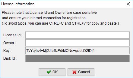 License registration in EasyBilling