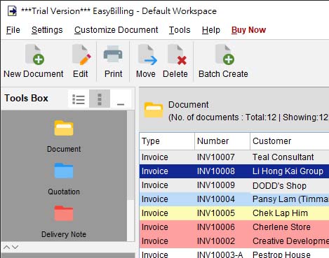 easybilling supports multiple folder