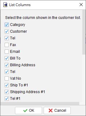 hide columns from the user interface