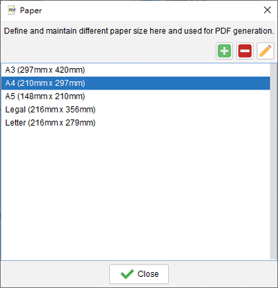 set paper size for output pdf