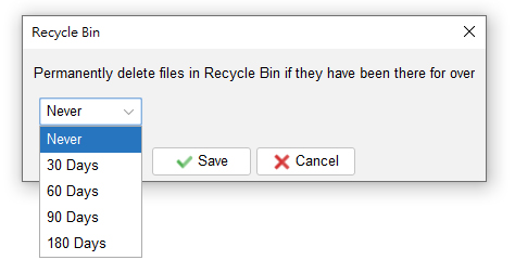Recycle Bin Options