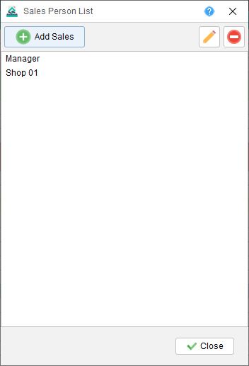 Sales Person List