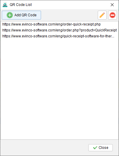 QR Code List