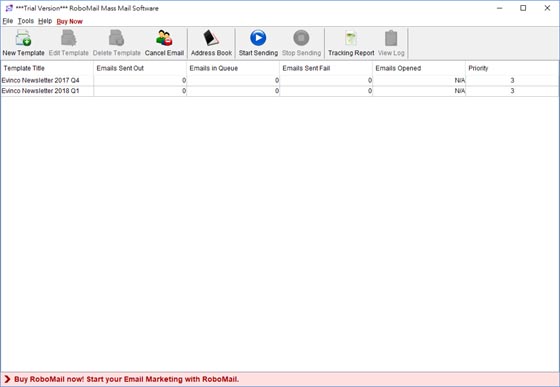 RoboMail Mass Mail Software for Mac Screenshot