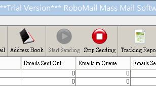 start and stop button for email sending